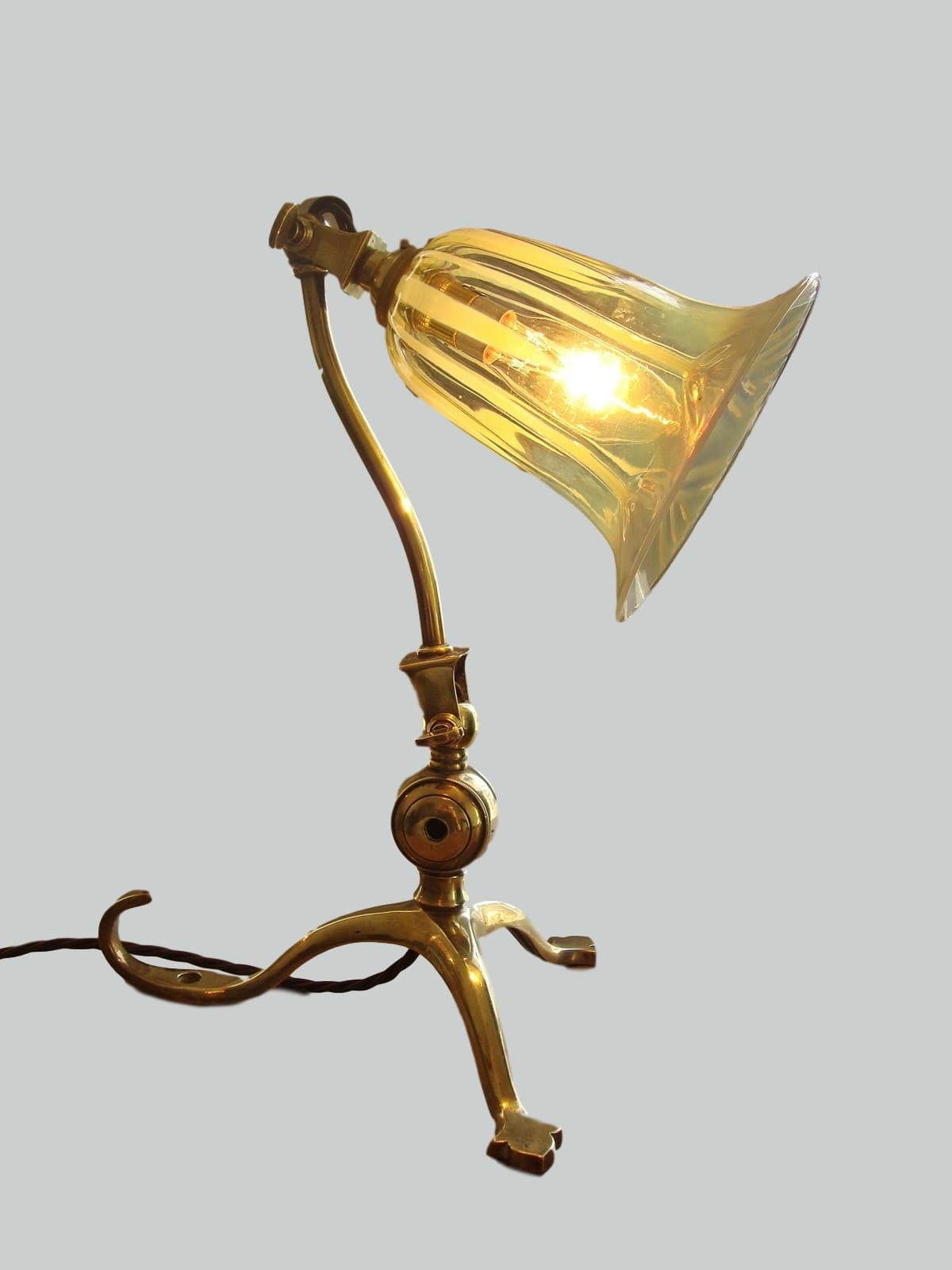 W.A.S Benson with John Walsh Walsh | Arts & Crafts Desk Lamp | England c.1900 | SOLD