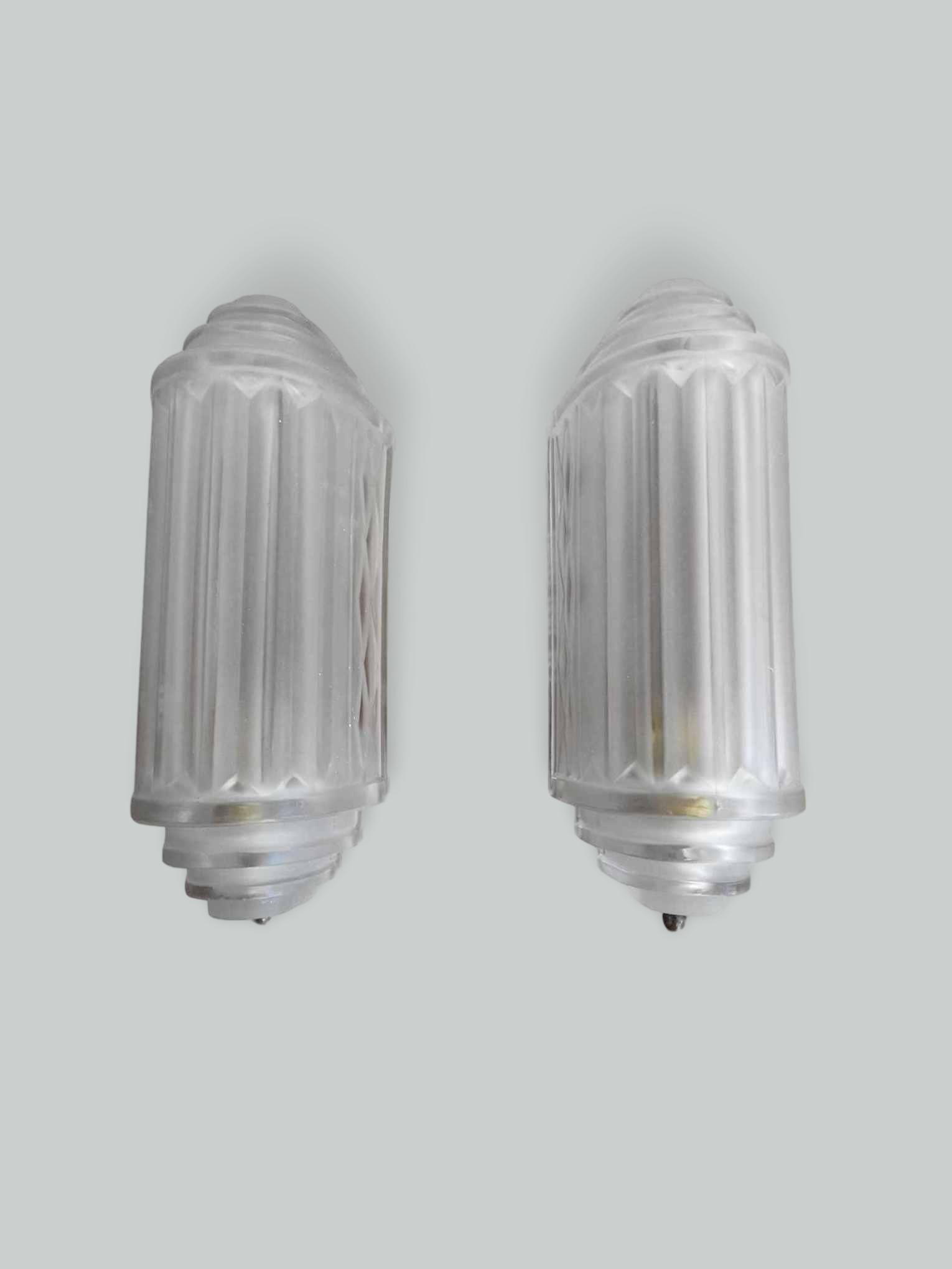 Etablissement Jean Gauthier (E.J.G) | 2 Art Deco Wall Lights | France c.1930 | SOLD
