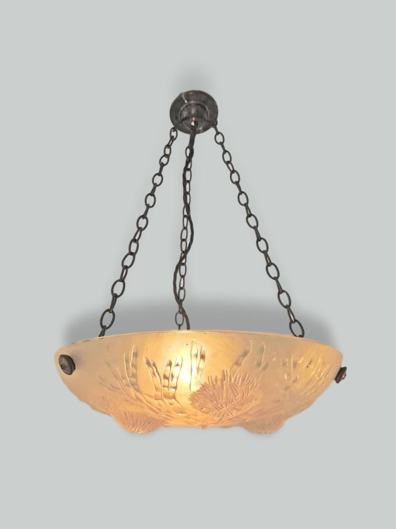 Ernst-Marius Sabino | "Les Oursins" Art Deco Plafonnier | France c.1930 | SOLD