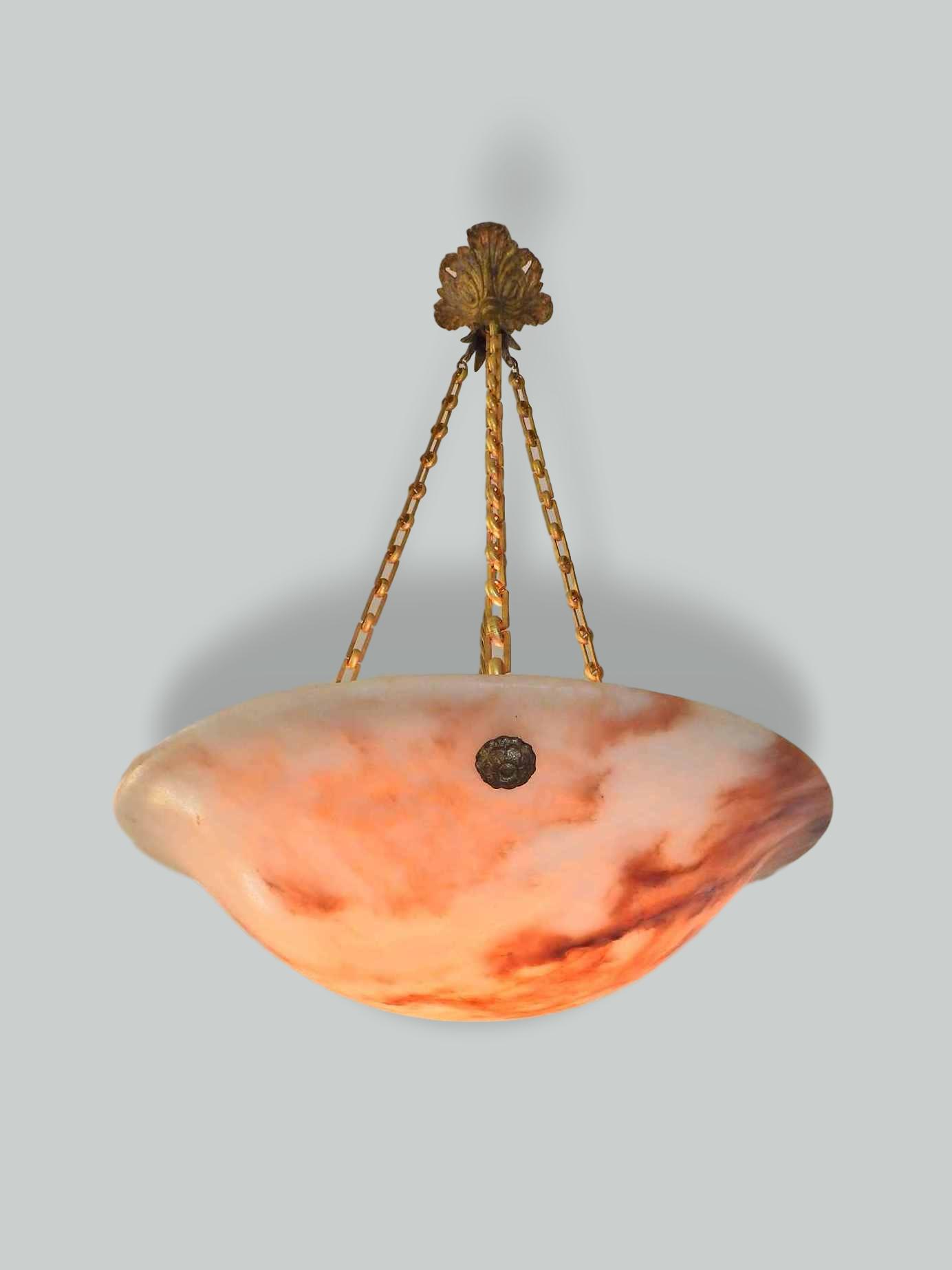 Unsigned | Alabaster Plafonnier | France Early c.20th | SOLD