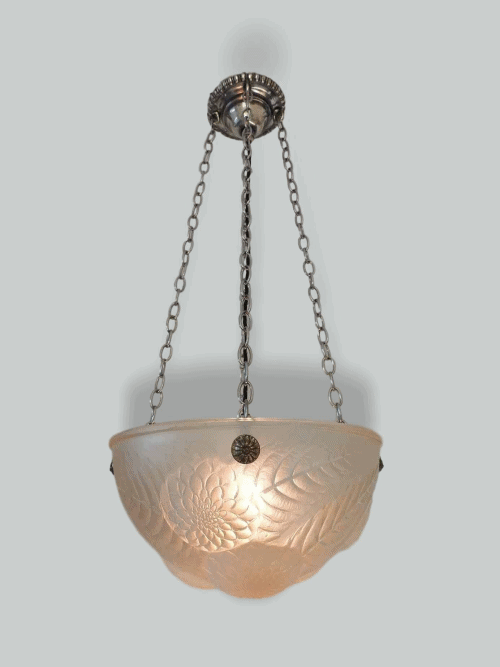 René Lalique | "Dahlia" Opalescent Glass Plafonnier | France c.1930 | SOLD