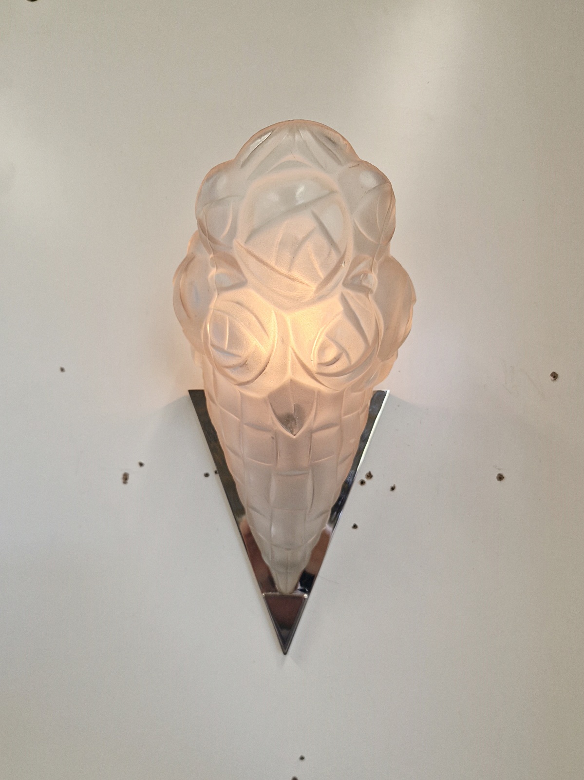 Verrerie D'art Degué | 2 x Pairs (4) Art Deco Wall Lights | France c.1930 - Image 2