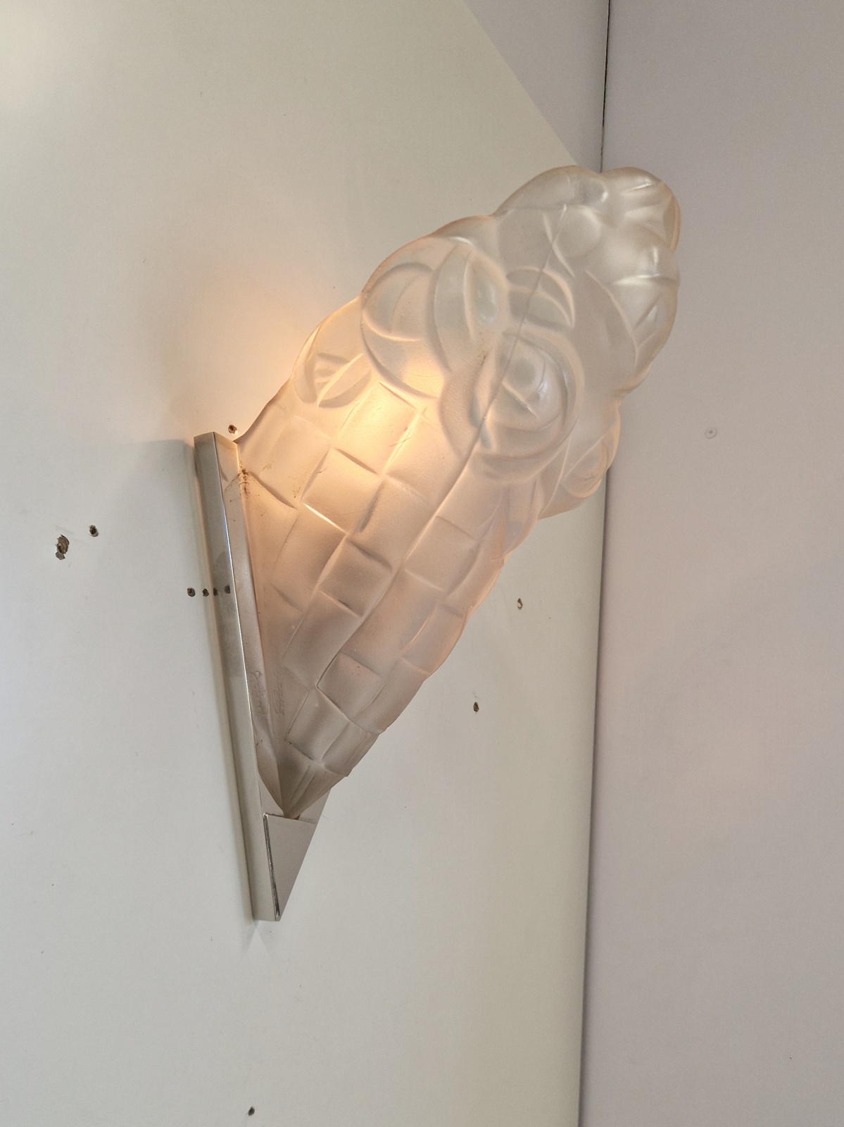 Verrerie D'art Degué | 2 x Pairs (4) Art Deco Wall Lights | France c.1930 - Image 8