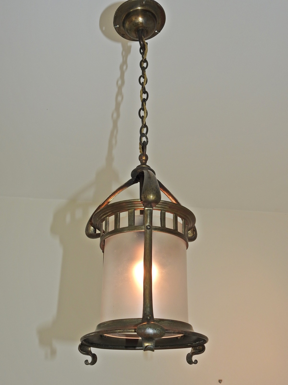 Unsigned | Bronze Art Nouveau Lantern | England c.1905 | SOLD - Image 2