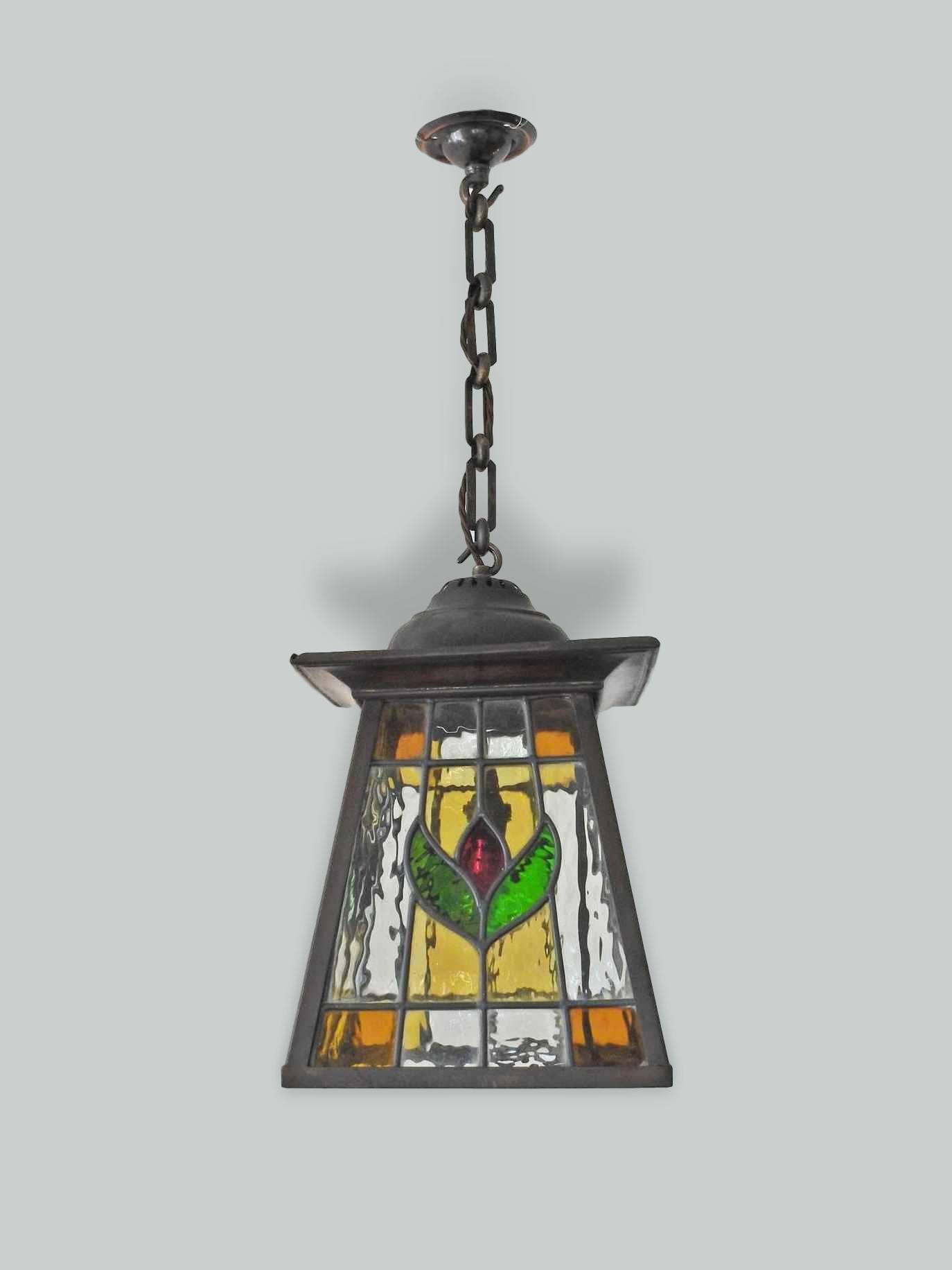 Unsigned | Arts & Crafts Leaded Glass lantern | England c.1900 | SOLD
