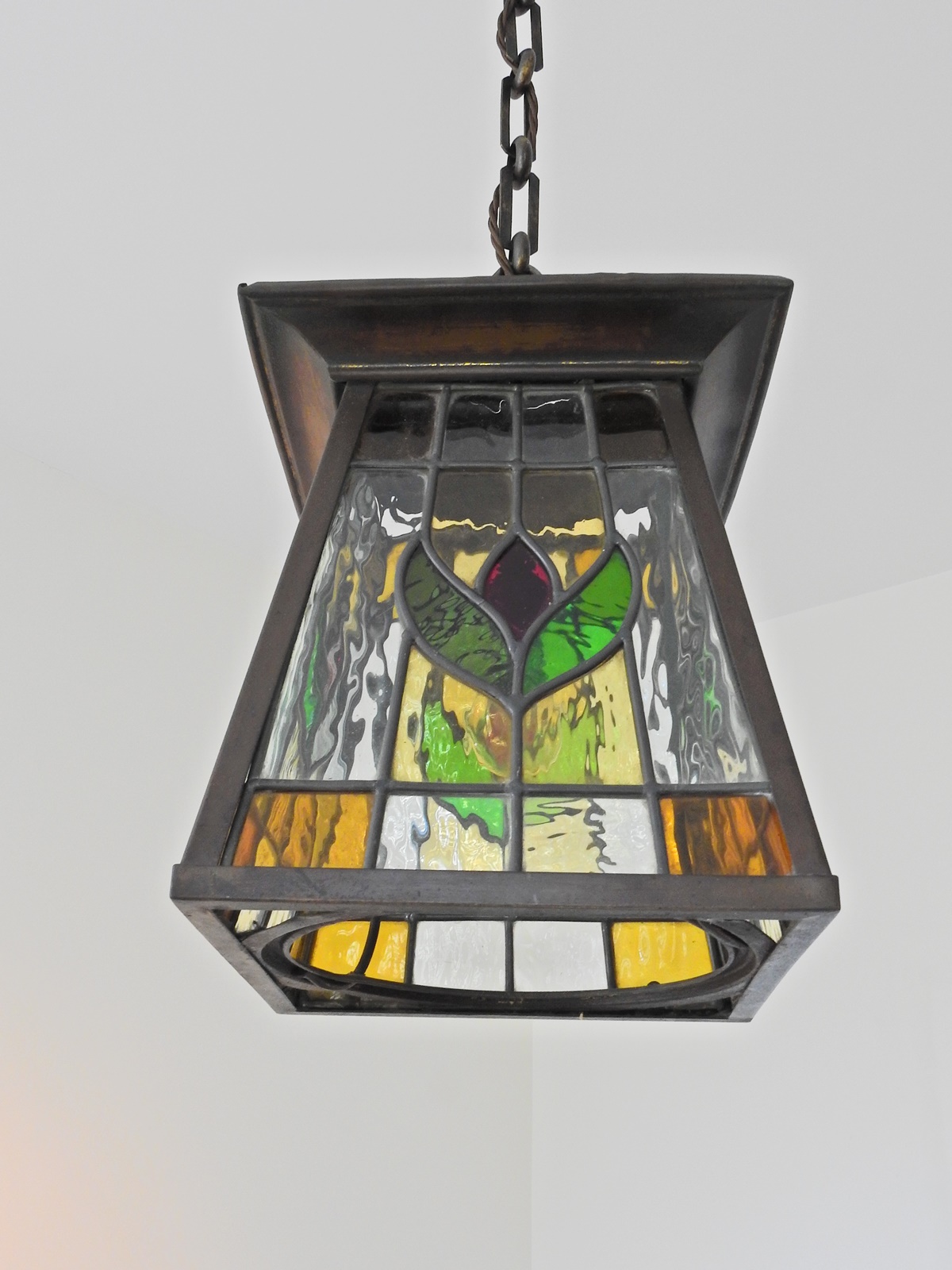 Unsigned | Arts & Crafts Leaded Glass lantern | England c.1900 | SOLD - Image 4