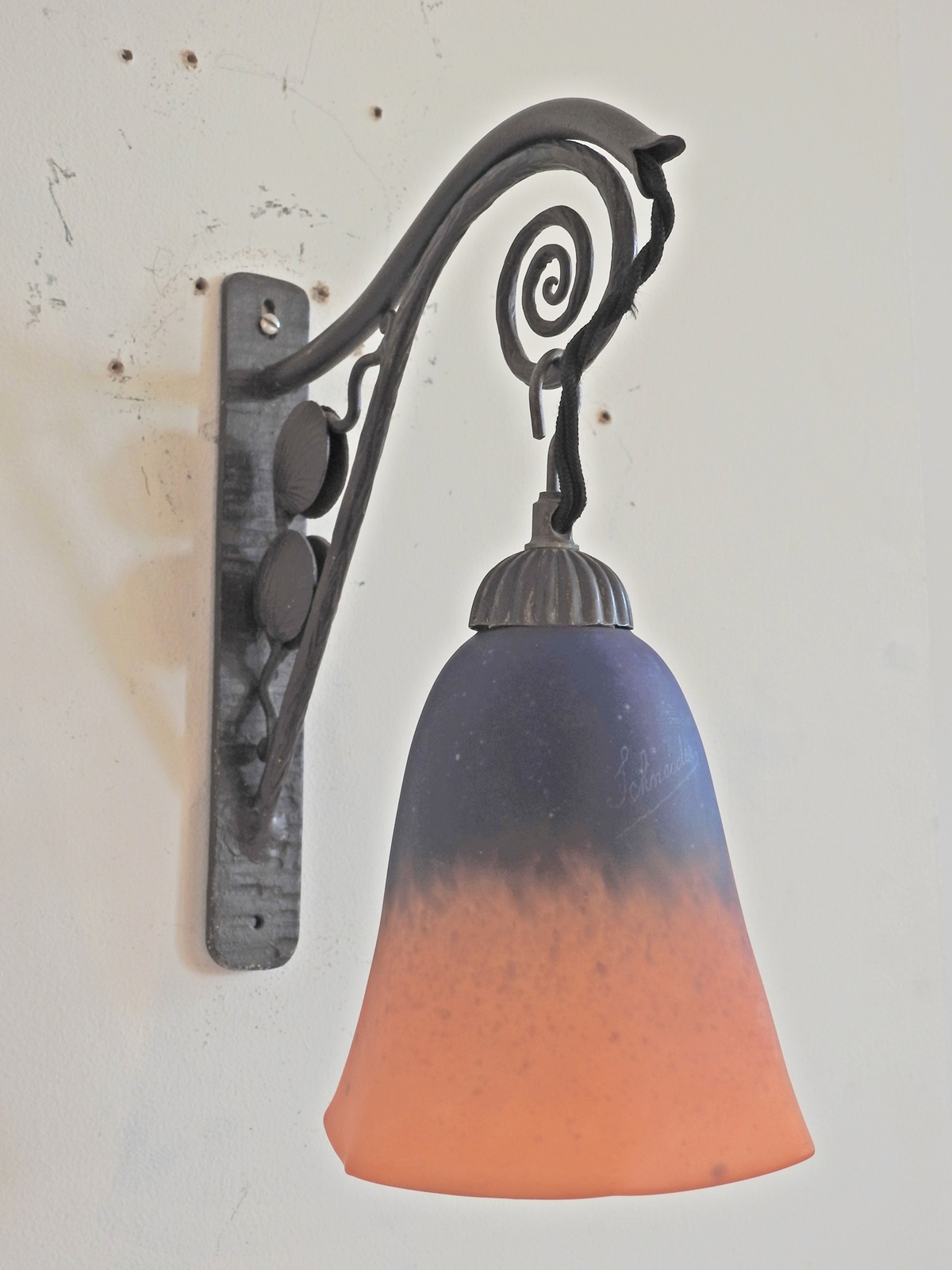 Verreries Charles Schneider | 2 Pate-de-verre Wall Lights | France c.1925 | SOLD - Image 2