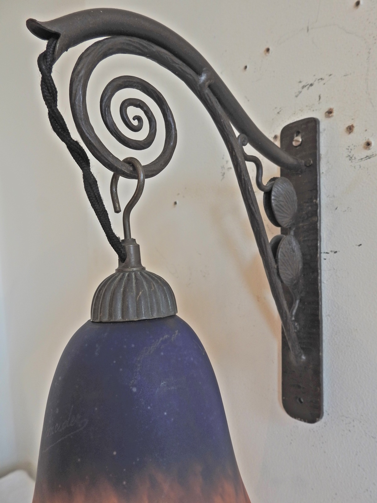 Verreries Charles Schneider | 2 Pate-de-verre Wall Lights | France c.1925 | SOLD - Image 3