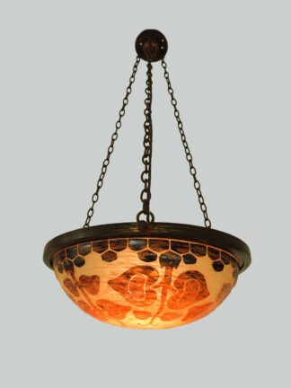 Le Verre Français | Small Cameo-Glass Plafonnier | France c.1925