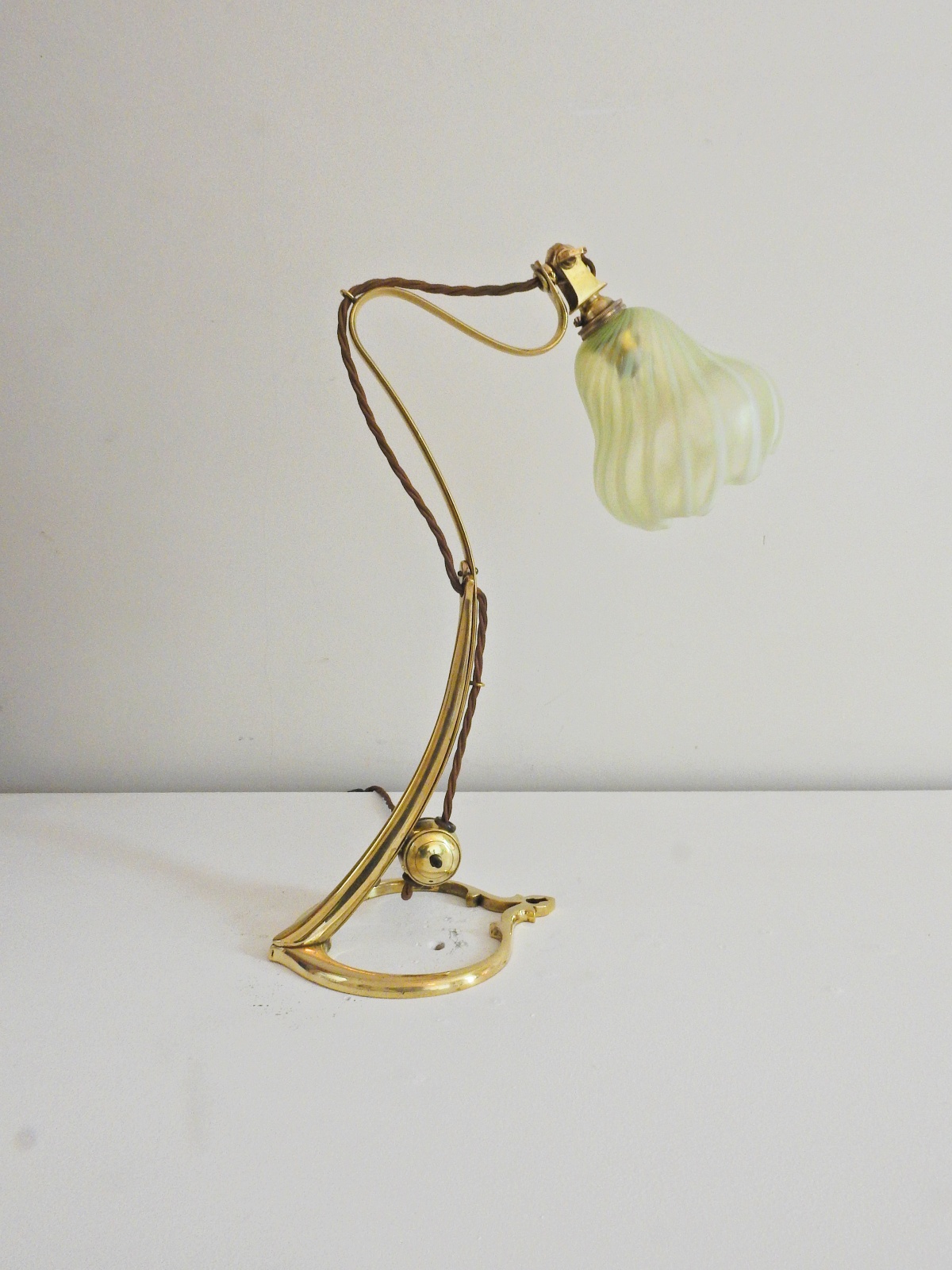 W.A.S Benson, London | Arts & Crafts Brass Multi-Utility Lamp | England c.1905 - Image 4