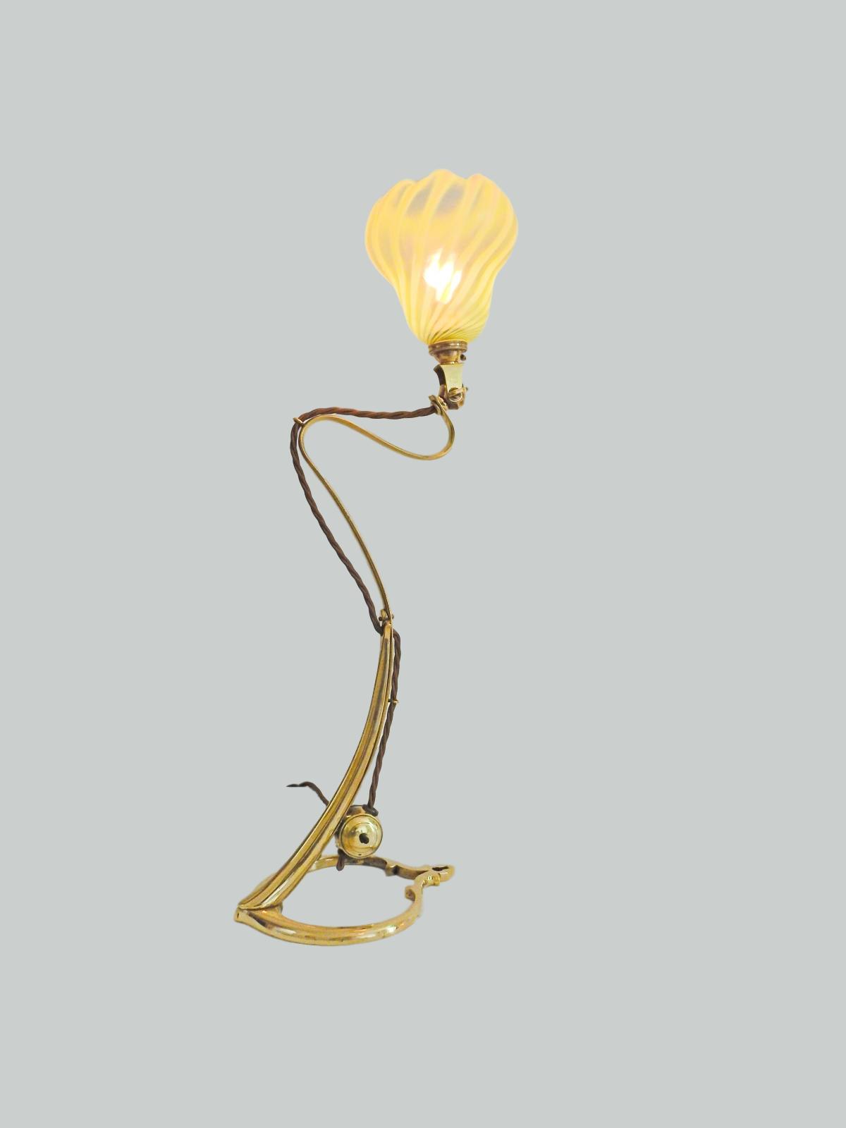 W.A.S Benson, London | Arts & Crafts Brass Multi-Utility Lamp | England c.1905 - Image 3
