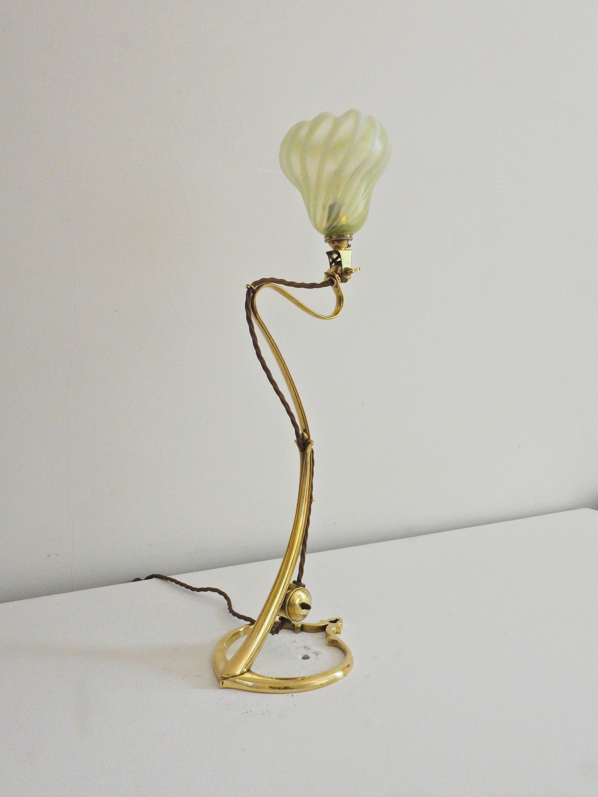 W.A.S Benson, London | Arts & Crafts Brass Multi-Utility Lamp | England c.1905 - Image 5