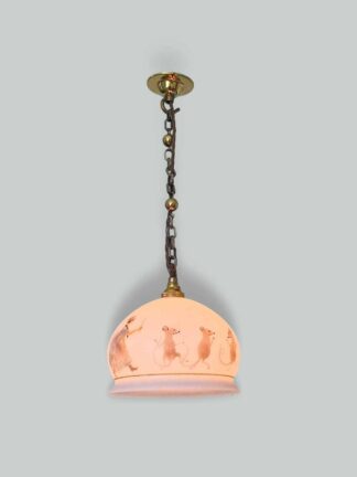 Unsigned | Opaline-glass "Nursery Rhyme" Lampshade | England c.3930 | SOLD