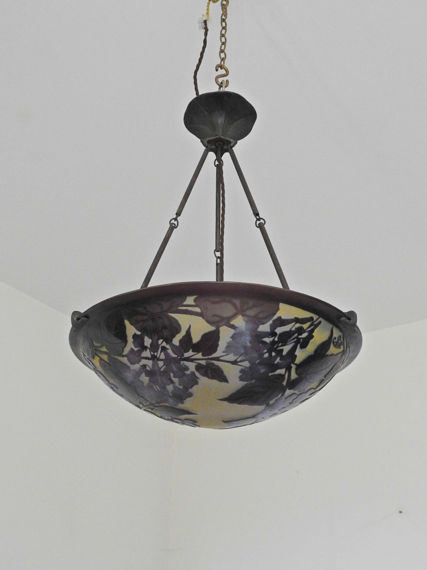 Émile Gallé | Cameo-glass Plafonnier | France c.1900 | SOLD - Image 2