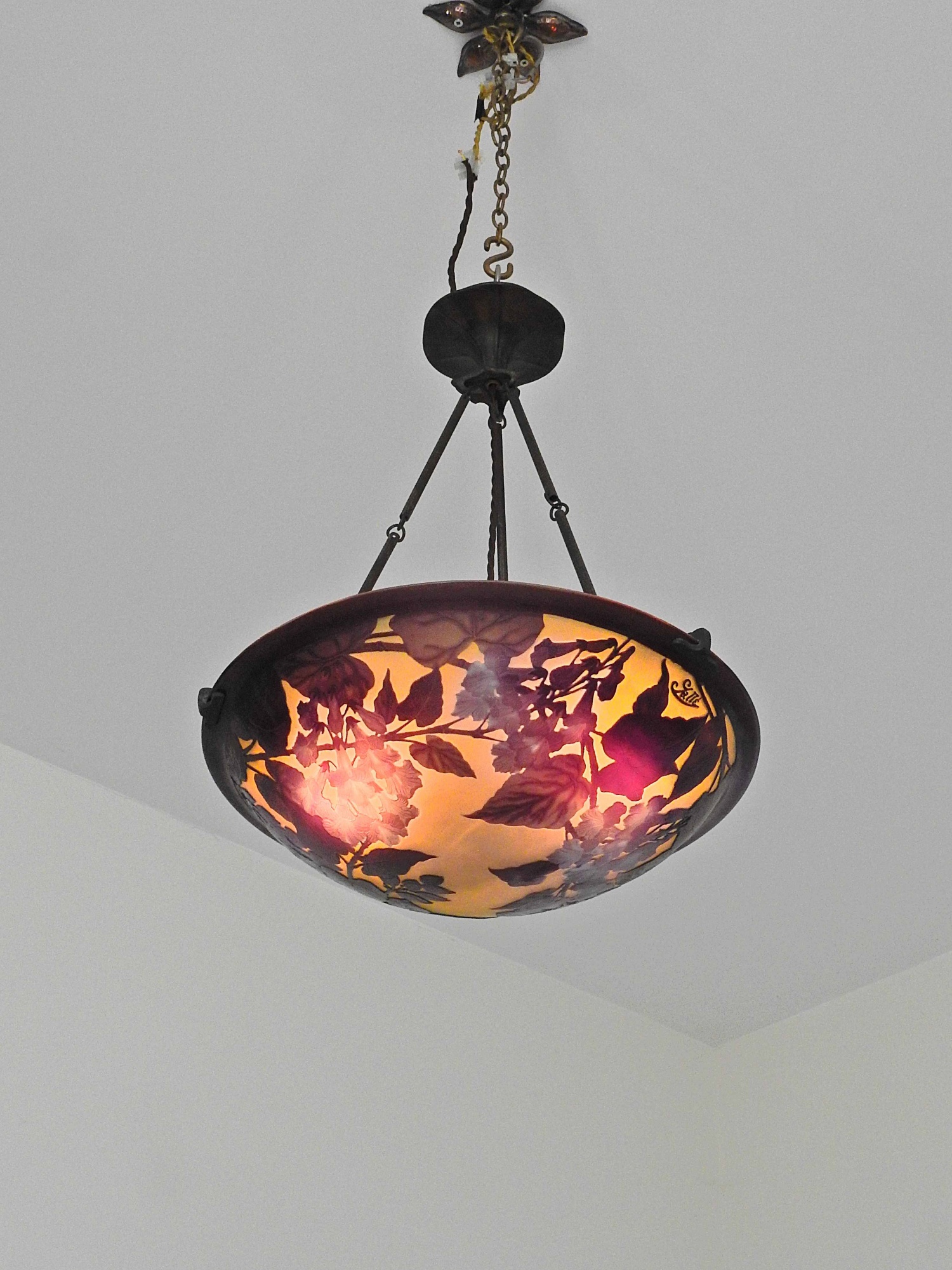 Émile Gallé | Cameo-glass Plafonnier | France c.1900 | SOLD - Image 3