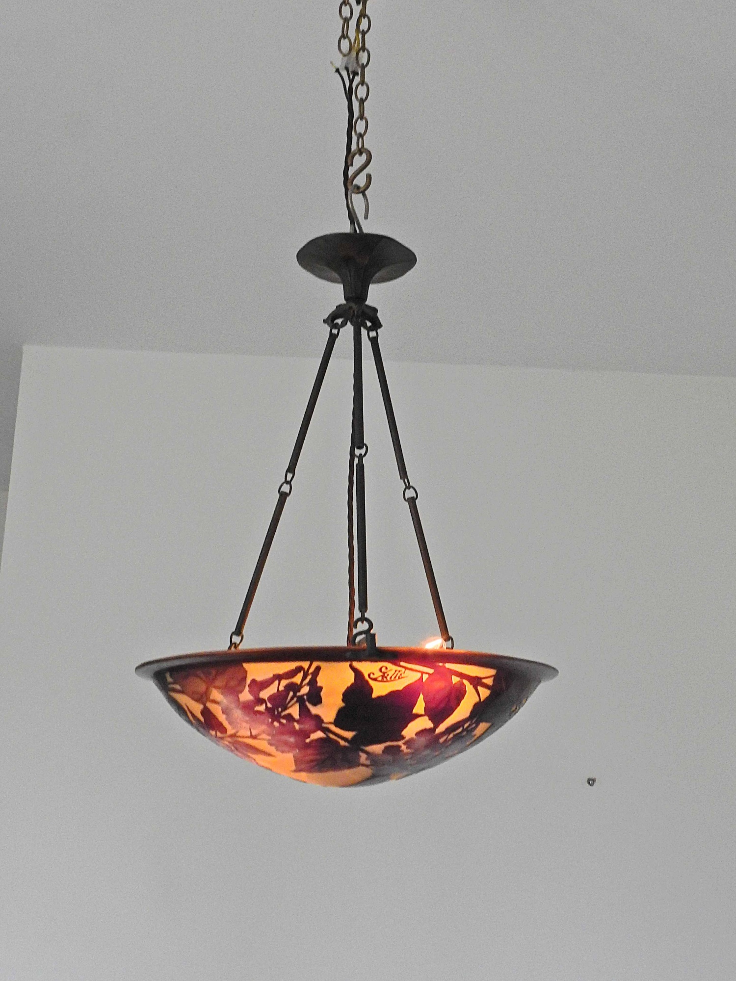 Émile Gallé | Cameo-glass Plafonnier | France c.1900 | SOLD - Image 5