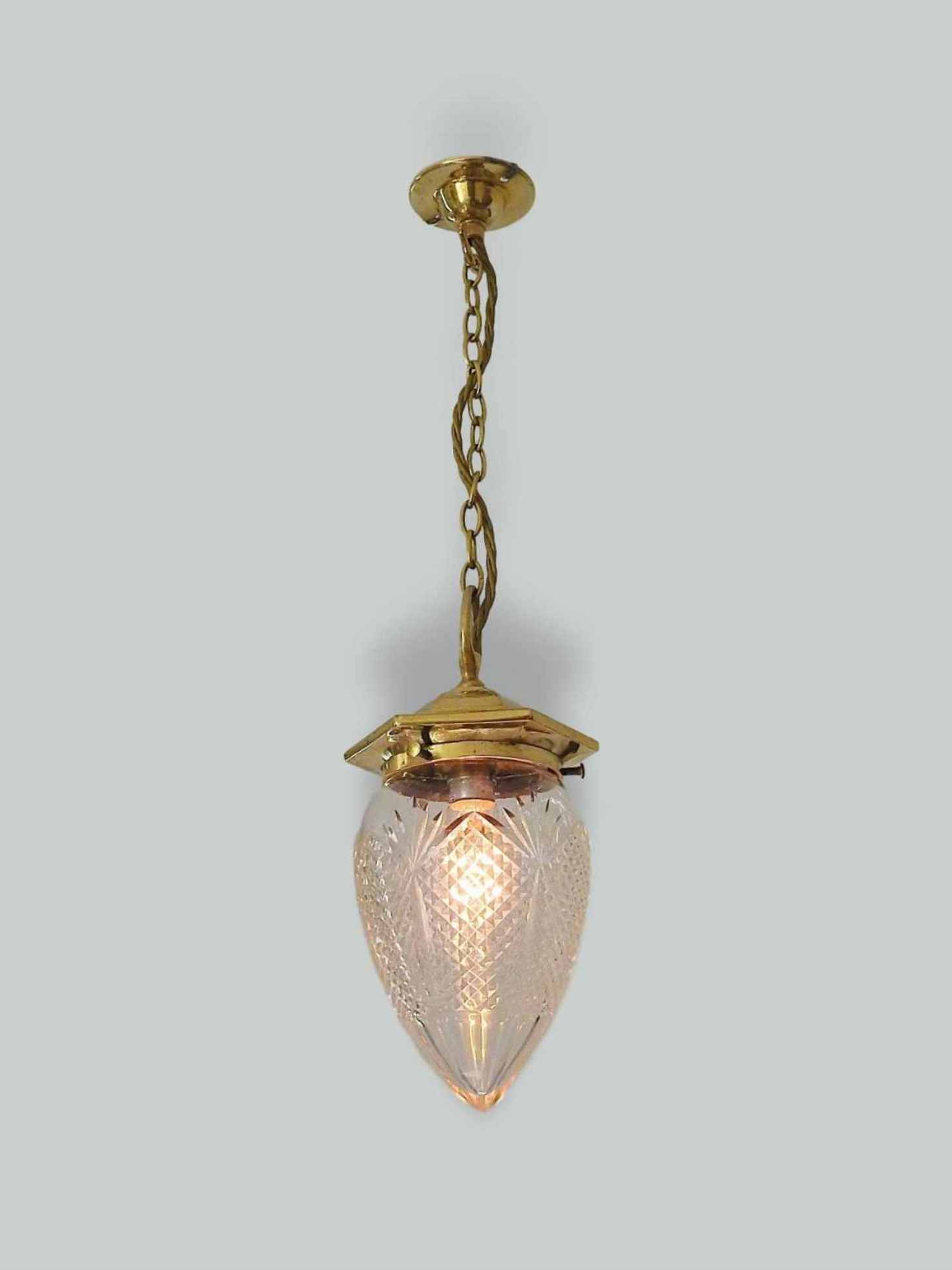 Unsigned | Cut-glass "Pineapple" Pendant | England Early c.20th | SOLD