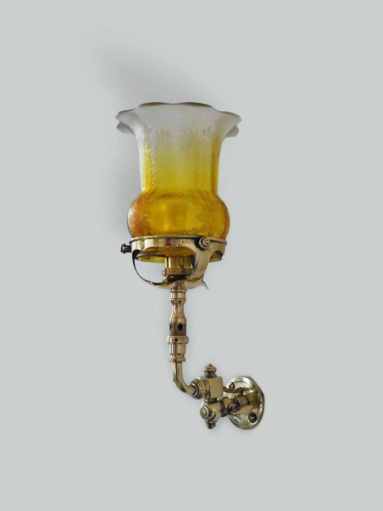 The Gas Light & Coke Company | Small Cast-brass Gas Wall Light | England early c.20th | SOLD