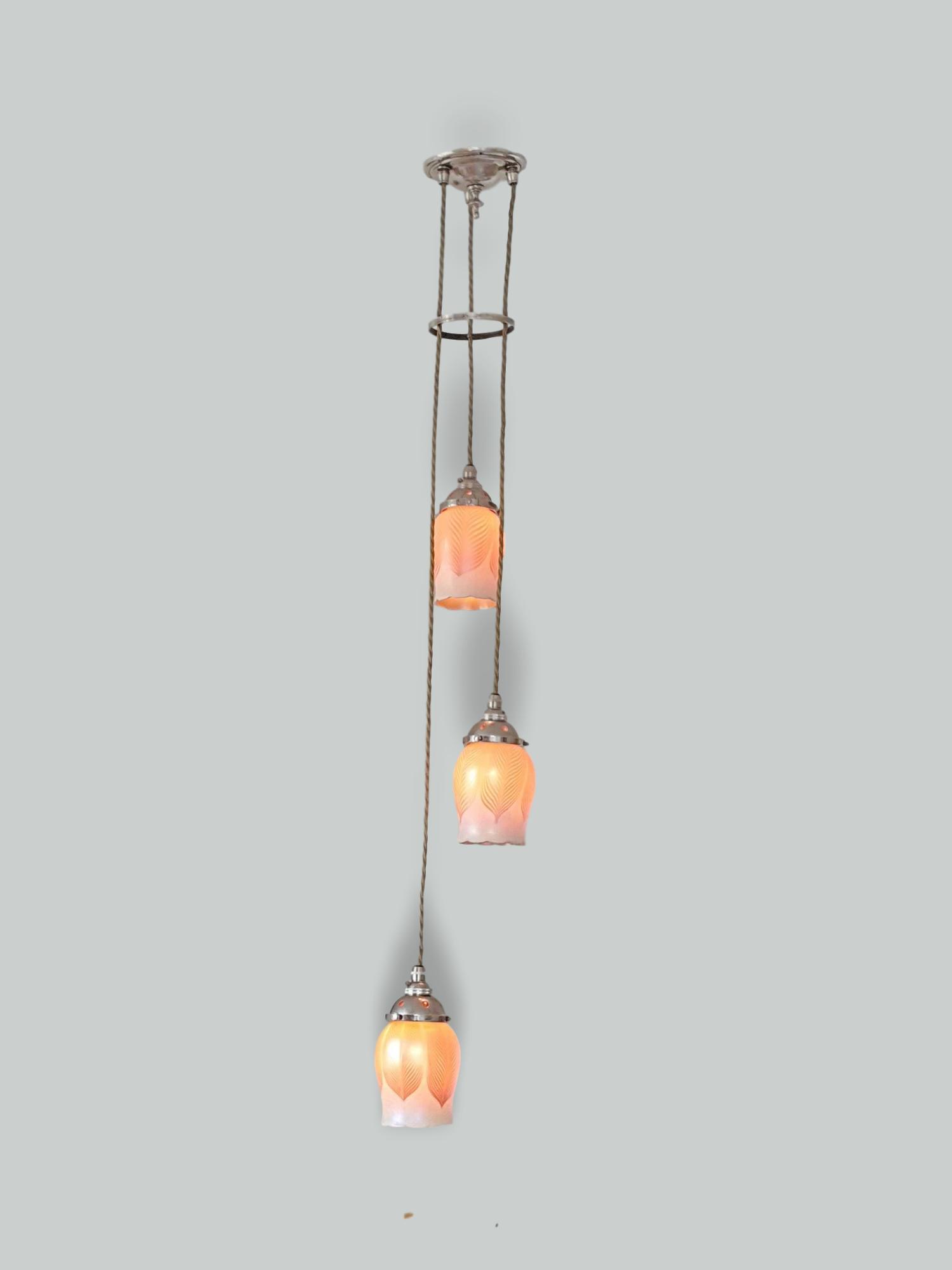 Steuben Glass Works | Arts & Crafts "Cluster" Pendant Light | U.S.A c.1910 | SOLD