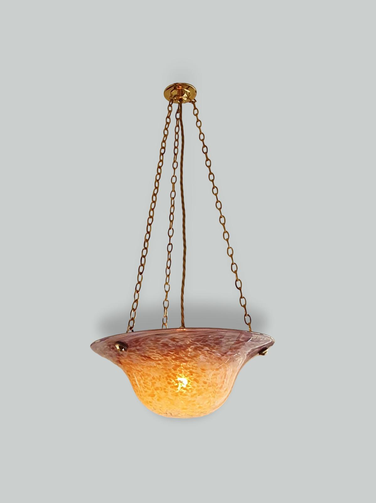 Attributed Vasart Glass, Strathearn | Coloured-Glass Plafonnier | Scotland c.1960 | SOLD