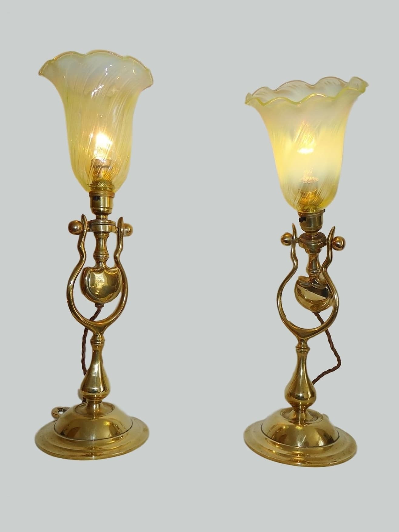Attributed J & W.B.Smith Ltd | 2 Cast Brass"Gimbal" Carriage Lamps | England Early c.20th | SOLD