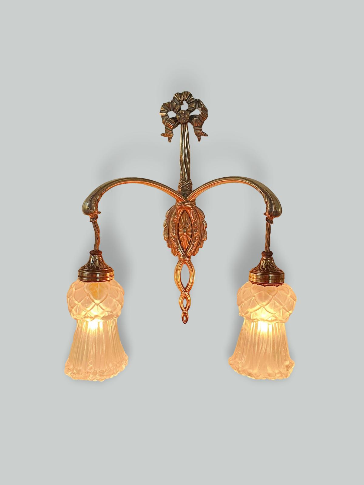 Attributed to Genet et Michon | 4 Twin-arm Wall Lights | England & France c.1930 | SOLD