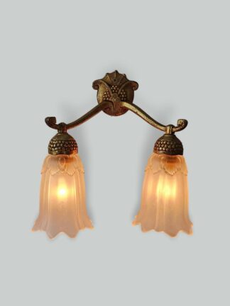 Unsigned | 2 Twin-arm Art Deco Wall Lights | France c.1930 | SOLD
