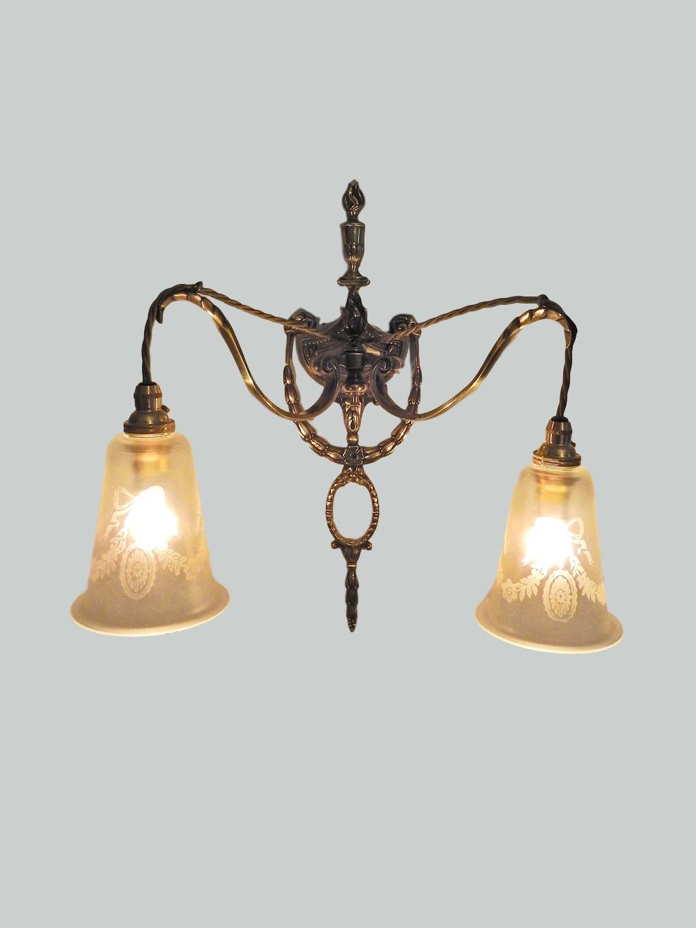 Attributed F & C Osler | 2 Neoclassical Twin-Arm Appliques | England c.1910