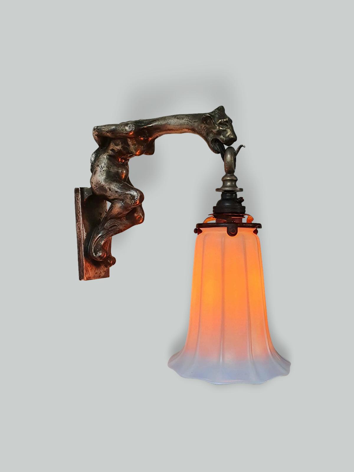 Steuben | Silvered-bronze Art Nouveau Wall light | U.S.A c.1905 | SOLD