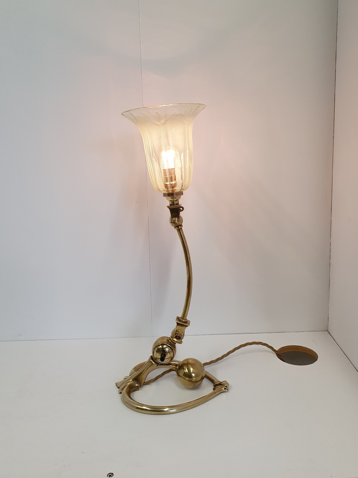 W.A.S Benson with John Walsh Walsh | Arts & Crafts Desk Lamp | England c.1900 | SOLD - Image 2