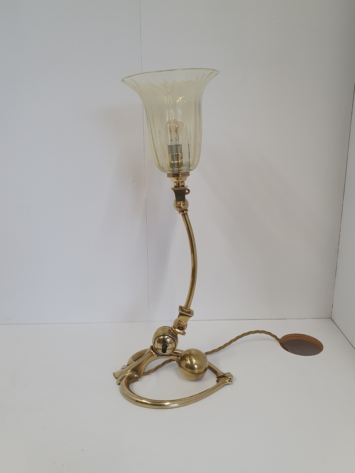 W.A.S Benson with John Walsh Walsh | Arts & Crafts Desk Lamp | England c.1900 | SOLD - Image 3