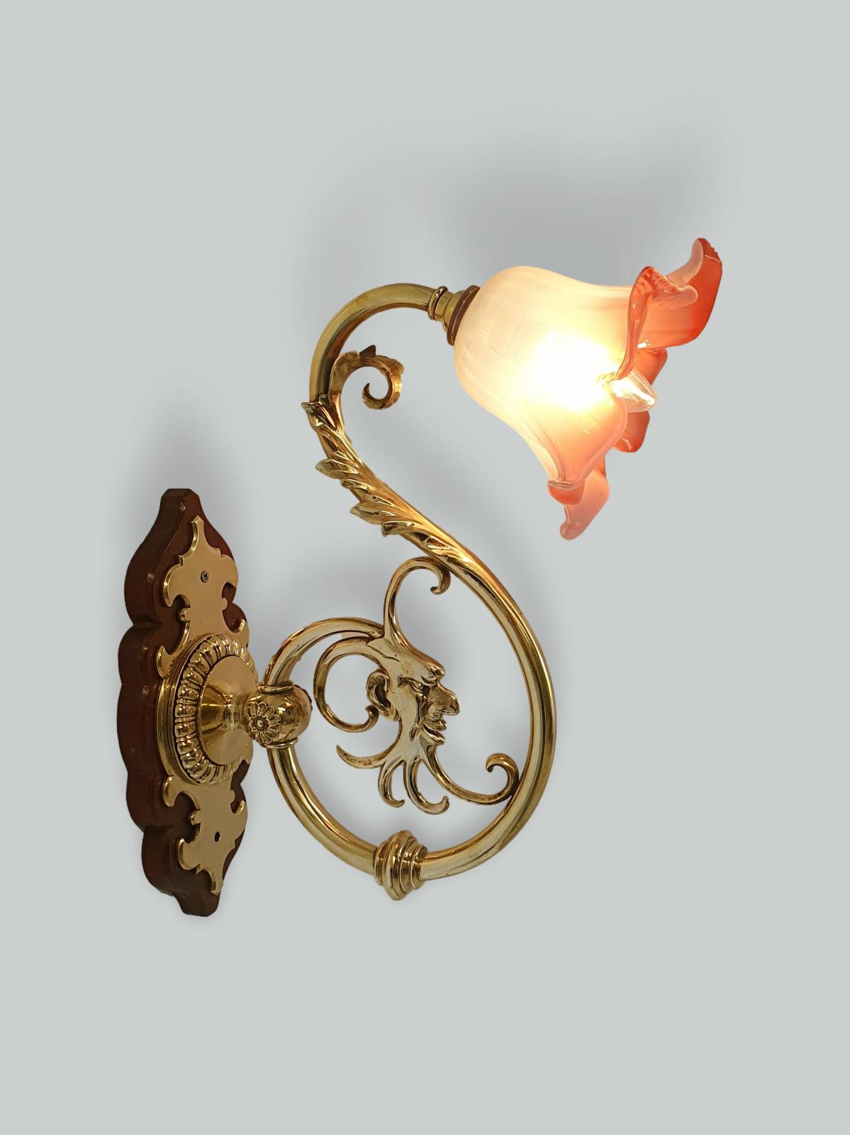 Unsigned | 2 "Green Man" Neoclassical Wall Lights | England c.1905