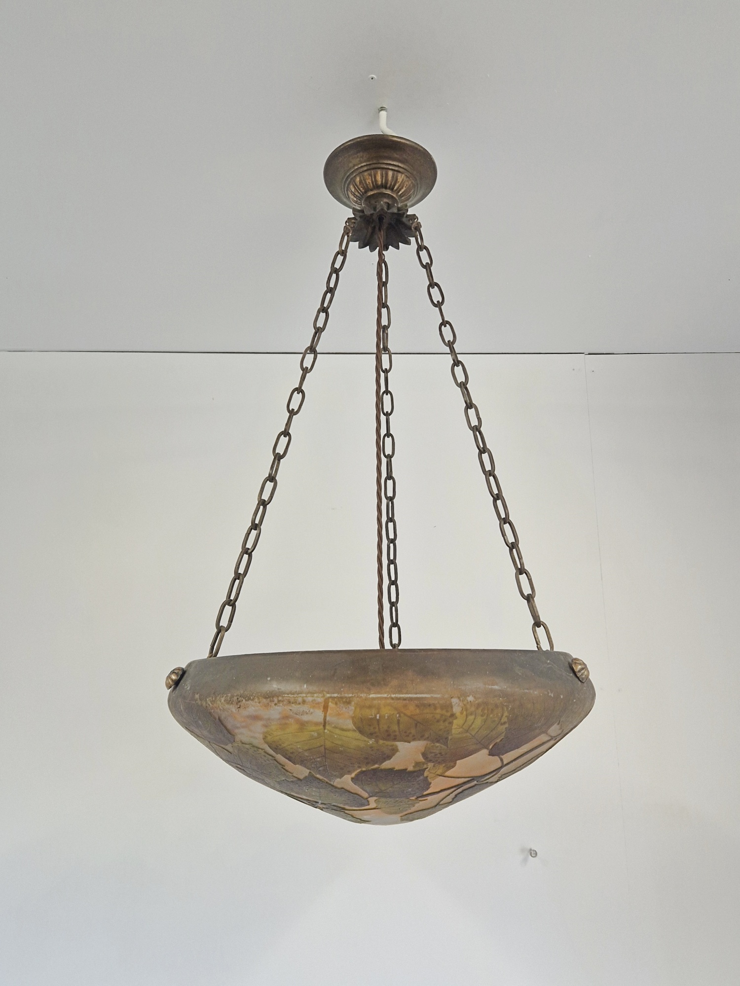 Daum Frères, Nancy | Cameo-Glass Plafonnier | France c.1910-20 | SOLD - Image 5