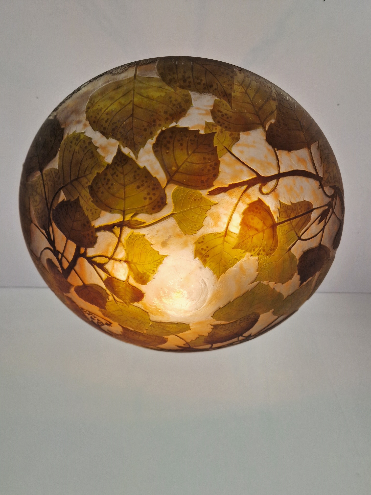 Daum Frères, Nancy | Cameo-Glass Plafonnier | France c.1910-20 | SOLD - Image 7