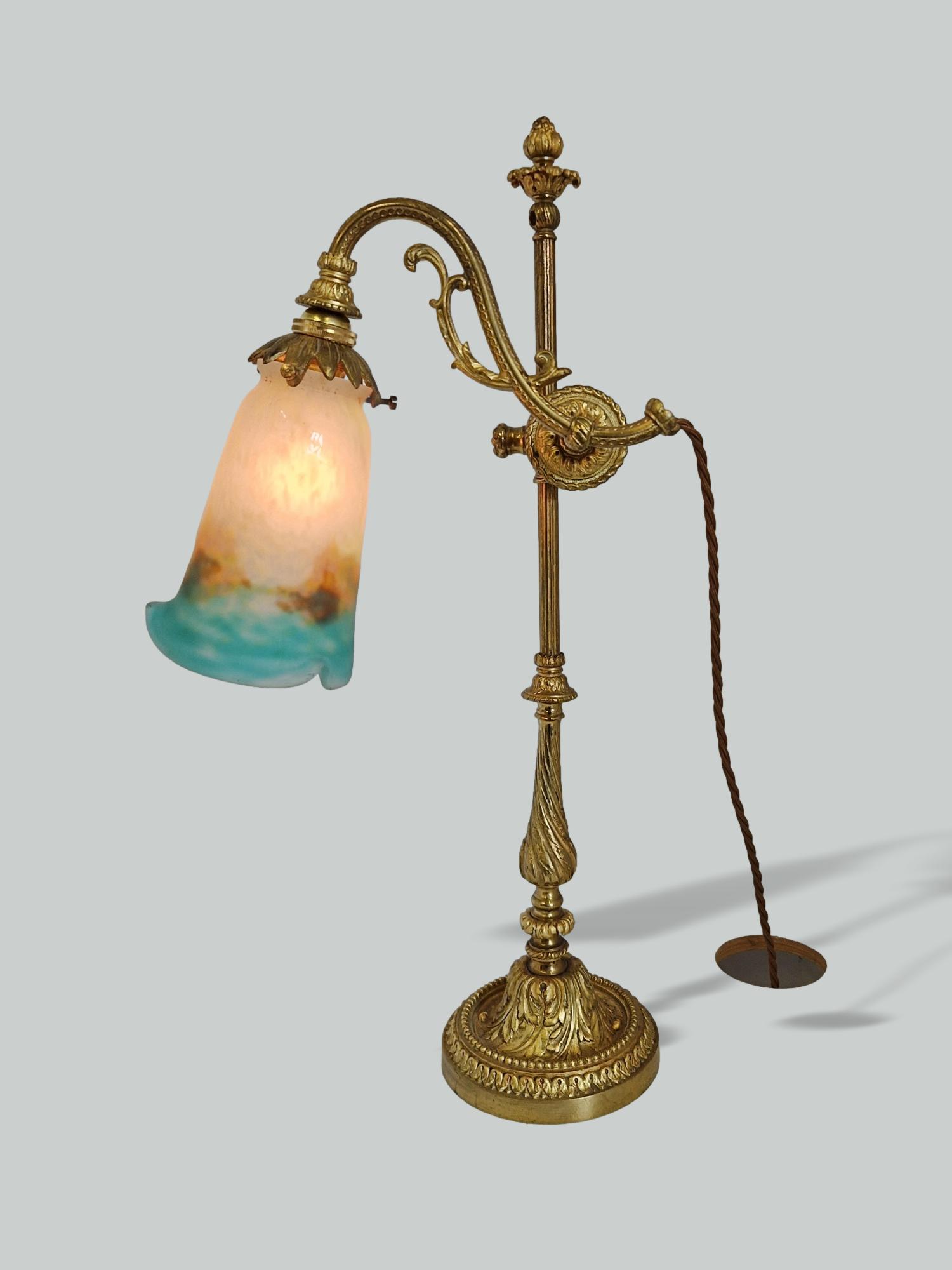 L'Universe F.D, Paris with Muller Frères, Luneville | Neo-Classical "Pump" Lamp | France c,1920 | SOLD