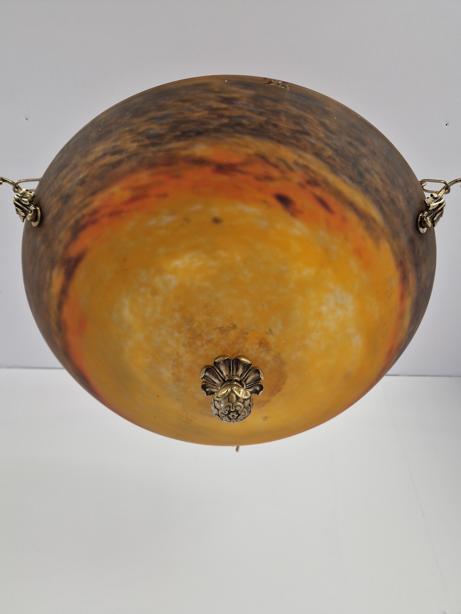 Muller Frères, Luneville | Large Pate-de-verre Plafonnier | France c.1920 | SOLD - Image 7