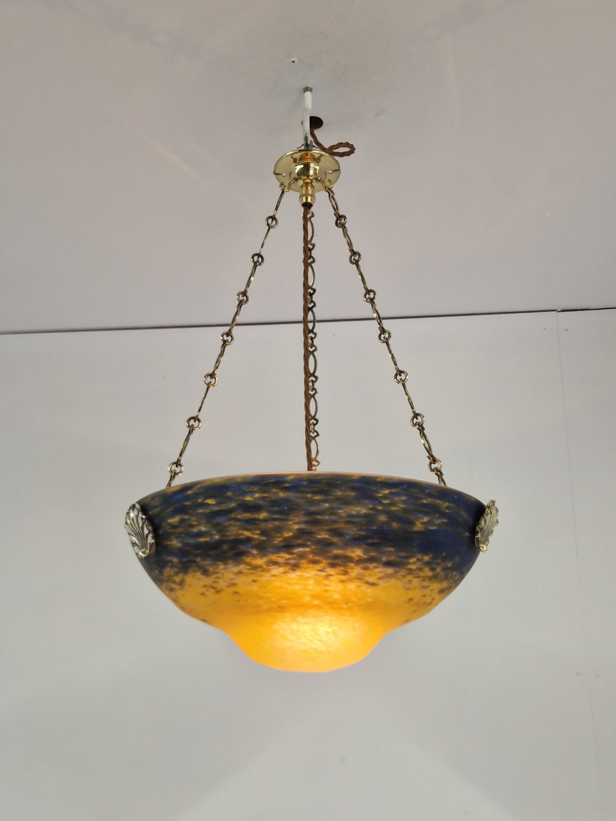 Muller Frères, Luneville | Pate-de-verre Plafonnier | France c.1925 - Image 2