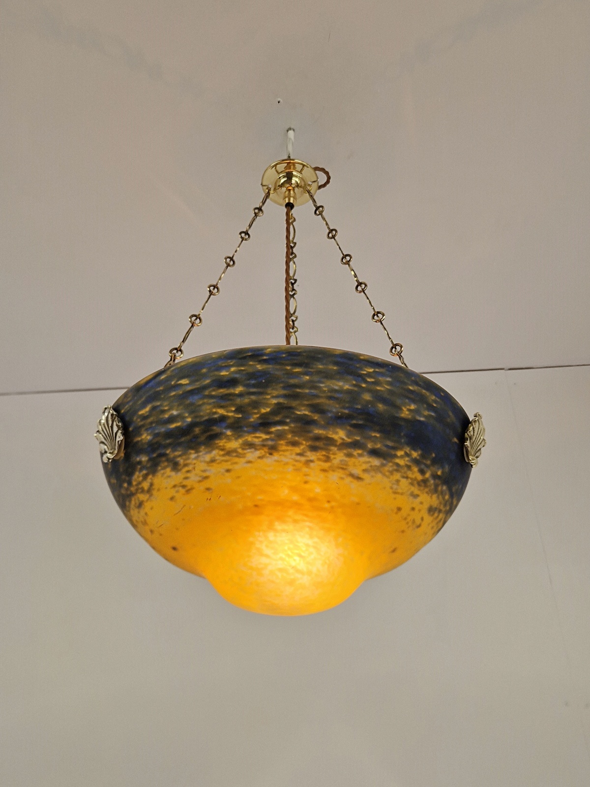 Muller Frères, Luneville | Pate-de-verre Plafonnier | France c.1925 - Image 4