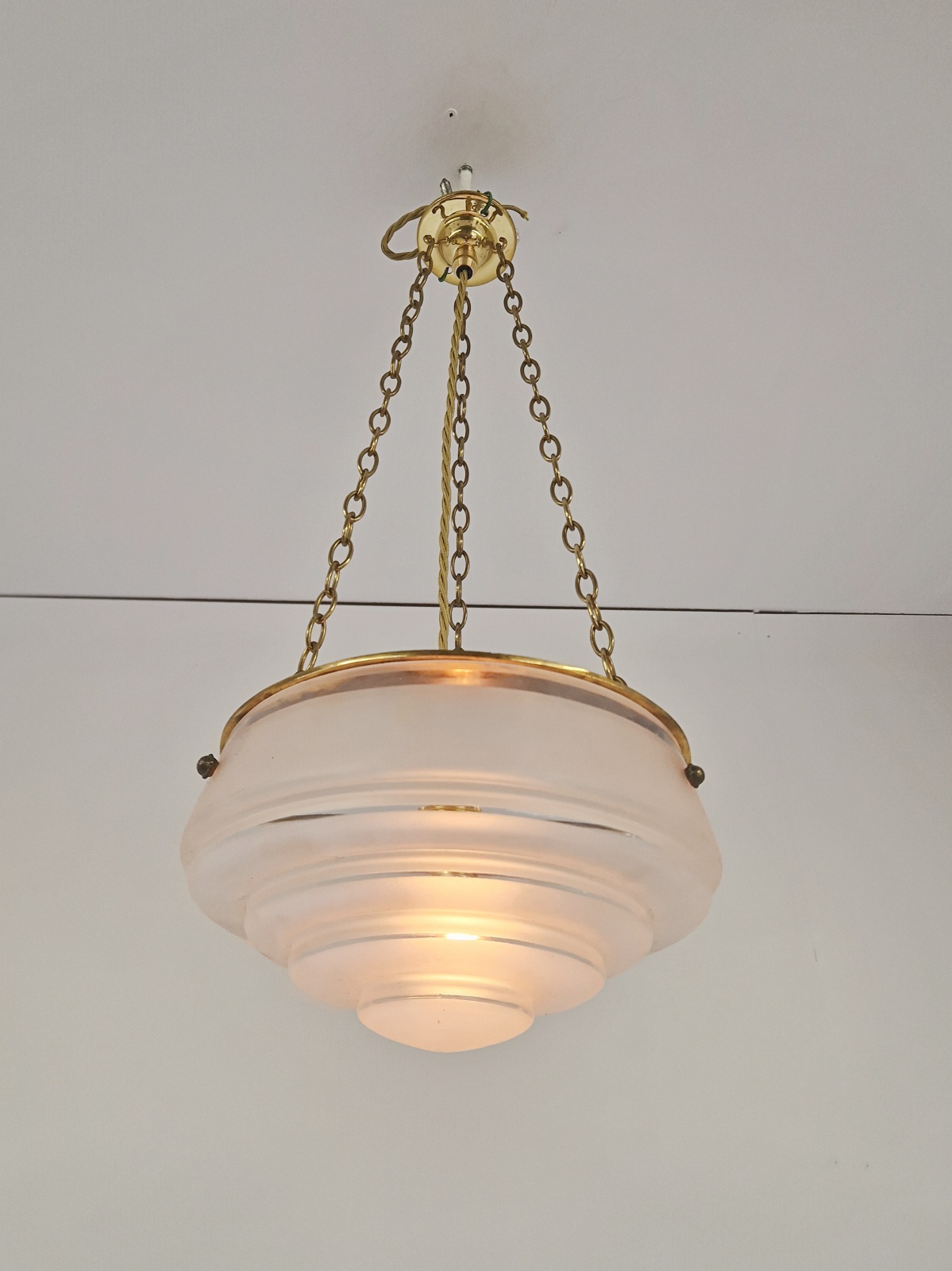 Style of Ernst-Marius Sabino | 2 Small Art Deco Plafonniers | France c.1930 - Image 4