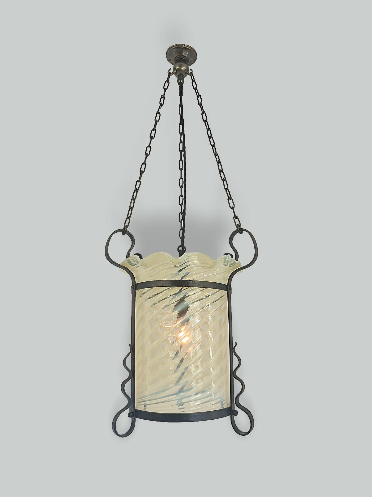 James Powell & Sons (Whitefrairs) | Large Arts & Crafts Wrought-iron Lantern | SOLD