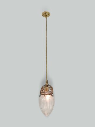 The General Electric Company (G.E.C) | Arts & Crafts Optic-glass Pendant Light | England c.1905 | SOLD