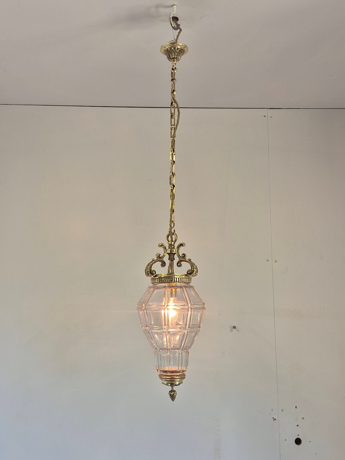 Style of Escaré & Danelle | 2 Brass 'Versailles' Prism Lanterns | England Early c.20th - Image 2