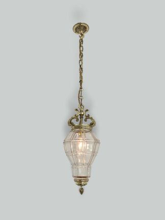 Style of Escaré & Danelle | Brass "Versailles" Prism Lantern | England Early c.20th