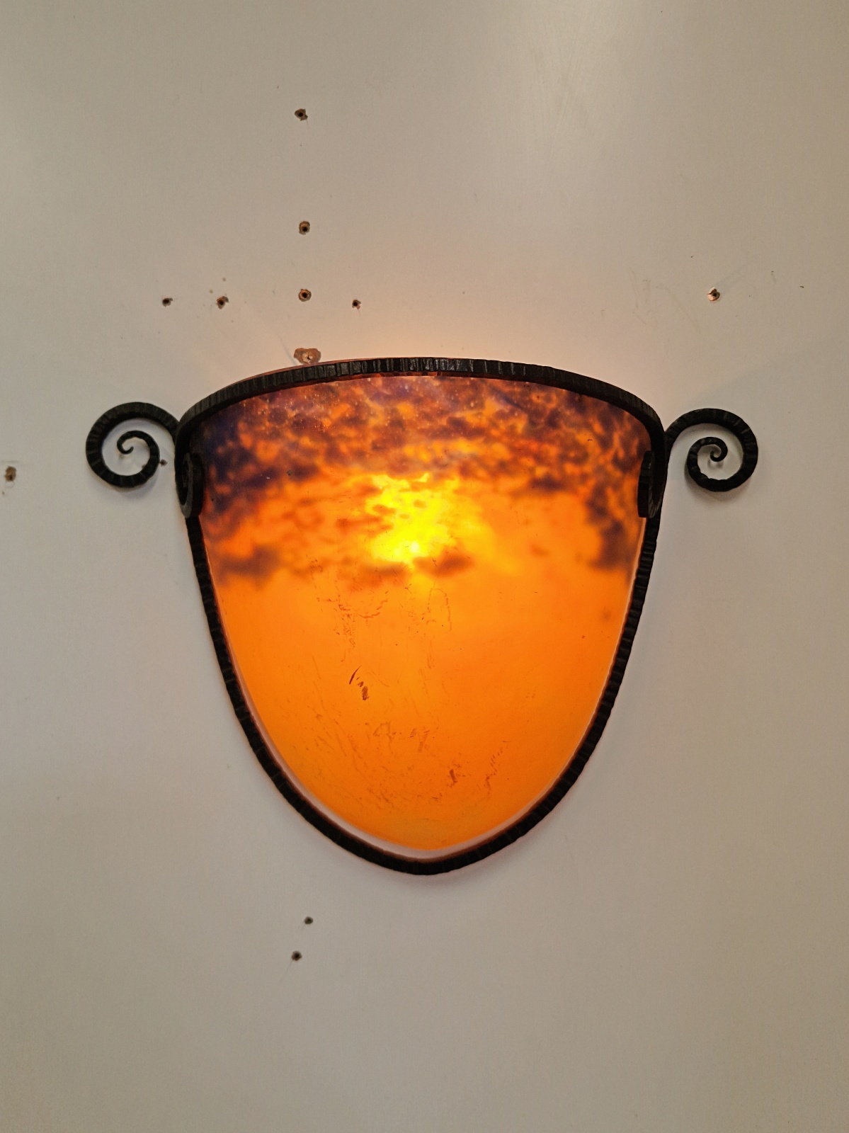 Muller Frères, Luneville | 2 Pate-de-verre Wall Appliques | France c.1930 - Image 2