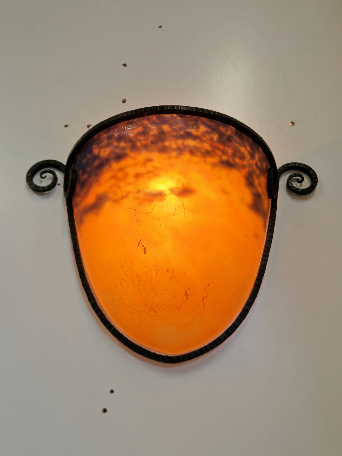 Muller Frères, Luneville | 2 Pate-de-verre Wall Appliques | France c.1930 - Image 4