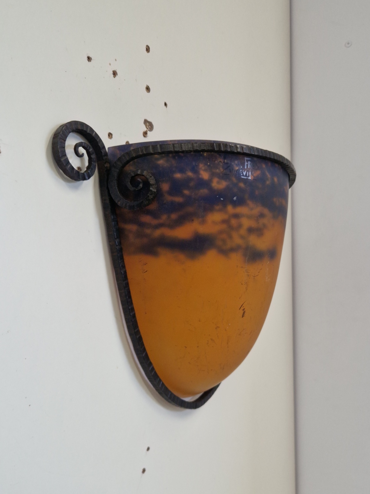 Muller Frères, Luneville | 2 Pate-de-verre Wall Appliques | France c.1930 - Image 7