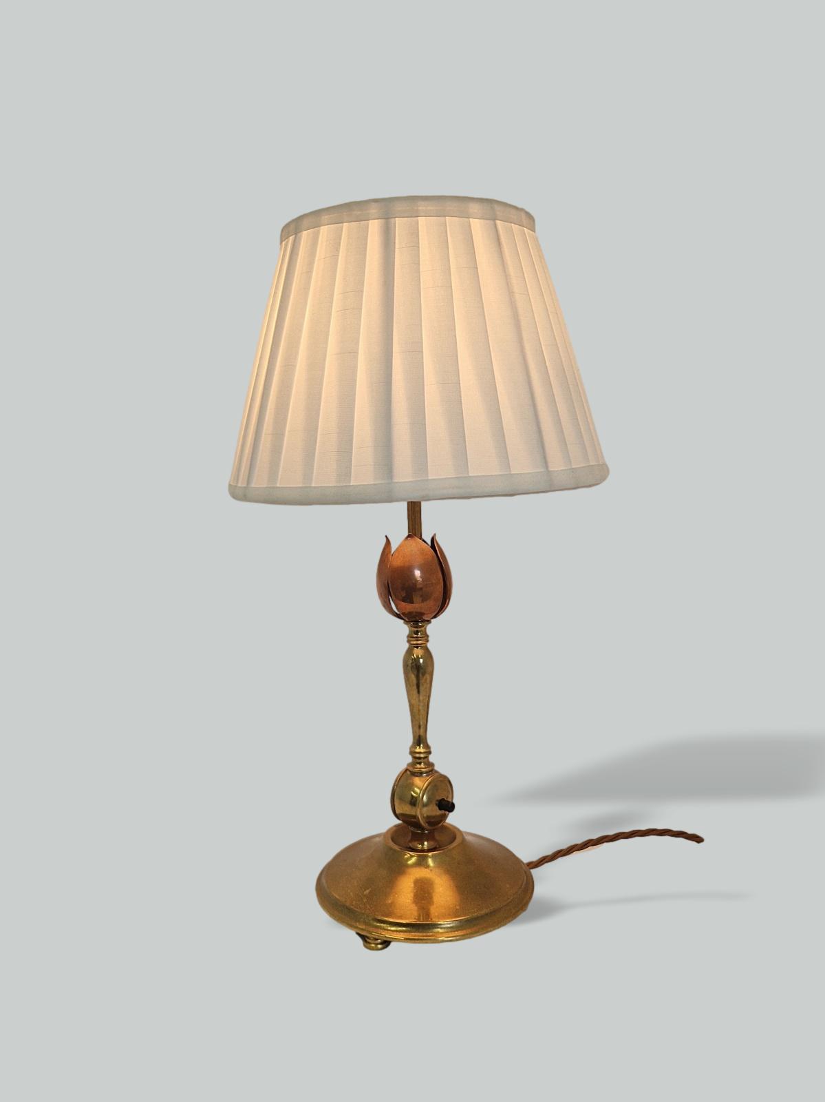 W.A.S Benson, London | Arts & Crafts Brass Table Standard | England c.1905