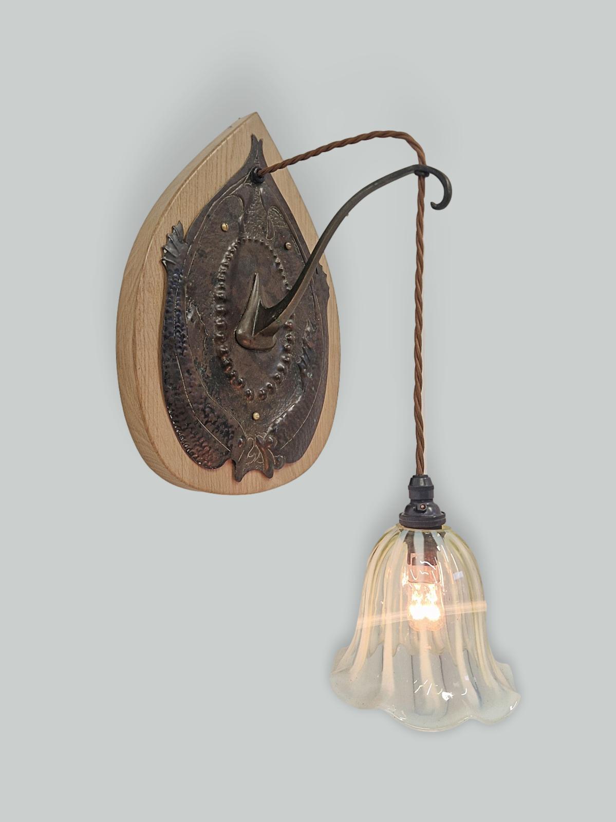 Style of John Pearson for The Guild of Handicraft | 2 Arts & Crafts Wall light | England c.1905