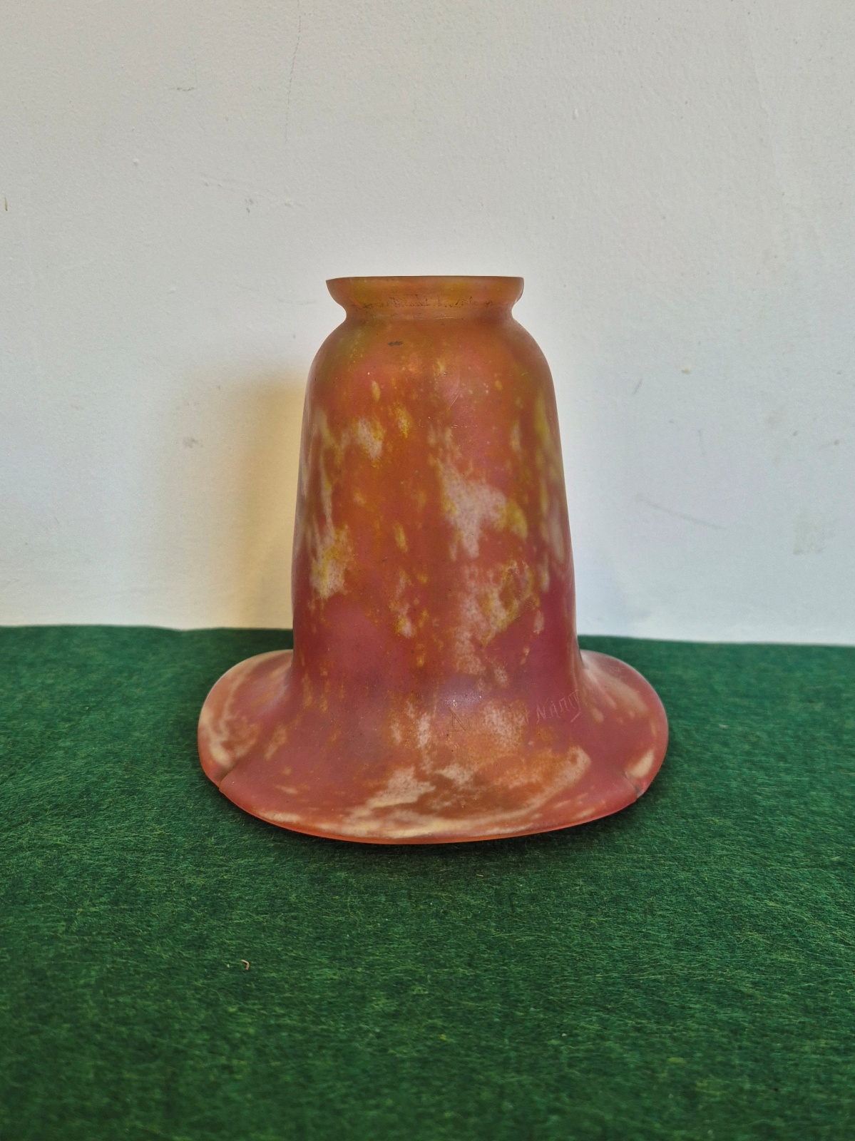 Daum Frères, Nancy | Red Pate-de-verre Lampshde | France c.1920-30