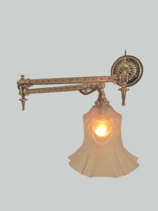 Unsigned | 2 Adjustable Edwardian Gas Wall Lights | England c.1910 | SOLD